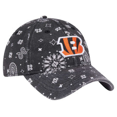 Cincinnati Bengals New Era Women's Paisley 9TWENTY Adjustable Hat - Black Hats