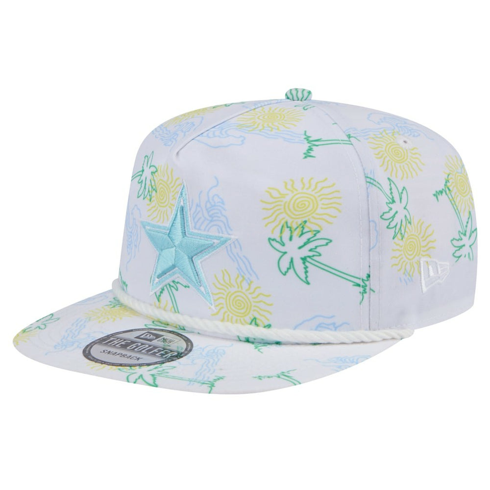 Dallas Cowboys New Era Vacay Golfer Snapback Hat - White Hats