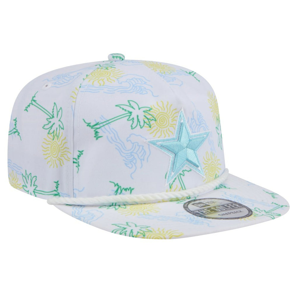 Dallas Cowboys New Era Vacay Golfer Snapback Hat - White Hats