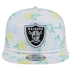 Las Vegas Raiders New Era Vacay Golfer Snapback Hat - White Hats
