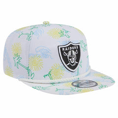Las Vegas Raiders New Era Vacay Golfer Snapback Hat - White Hats