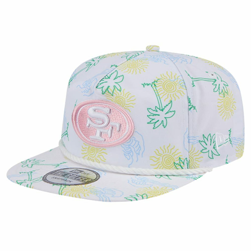 San Francisco 49ers New Era Vacay Golfer Snapback Hat - White Hats