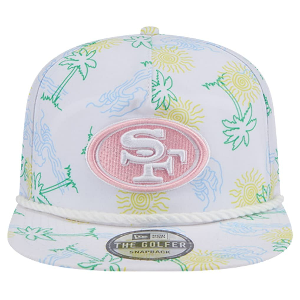 San Francisco 49ers New Era Vacay Golfer Snapback Hat - White Hats