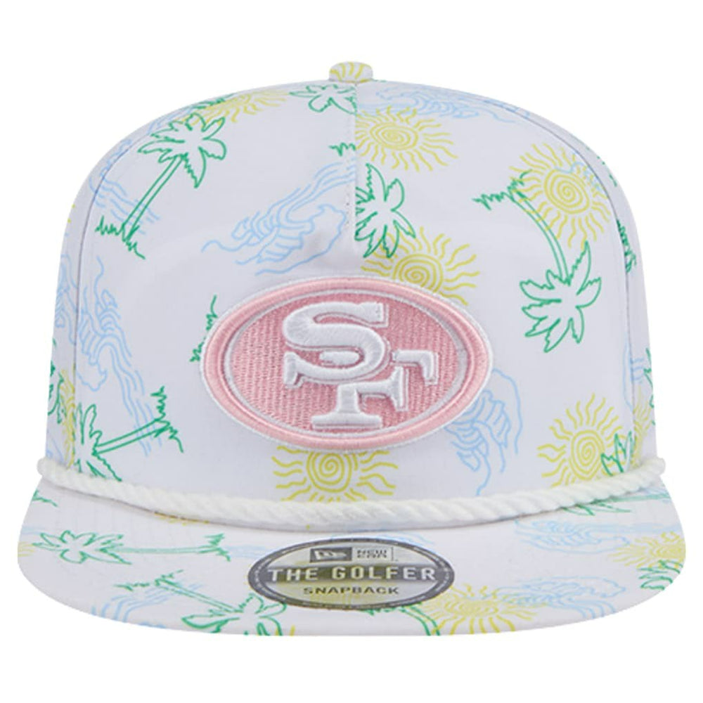San Francisco 49ers New Era Vacay Golfer Snapback Hat - White Hats