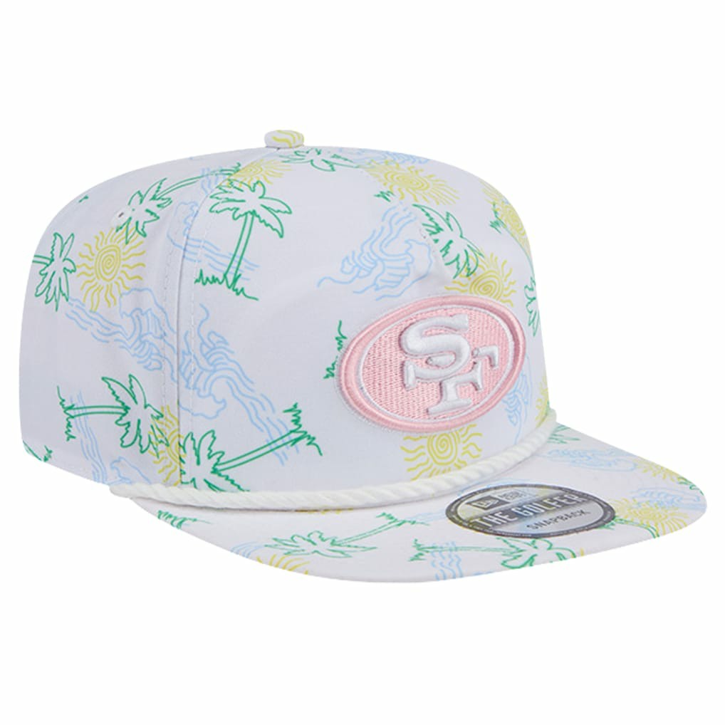 San Francisco 49ers New Era Vacay Golfer Snapback Hat - White Hats