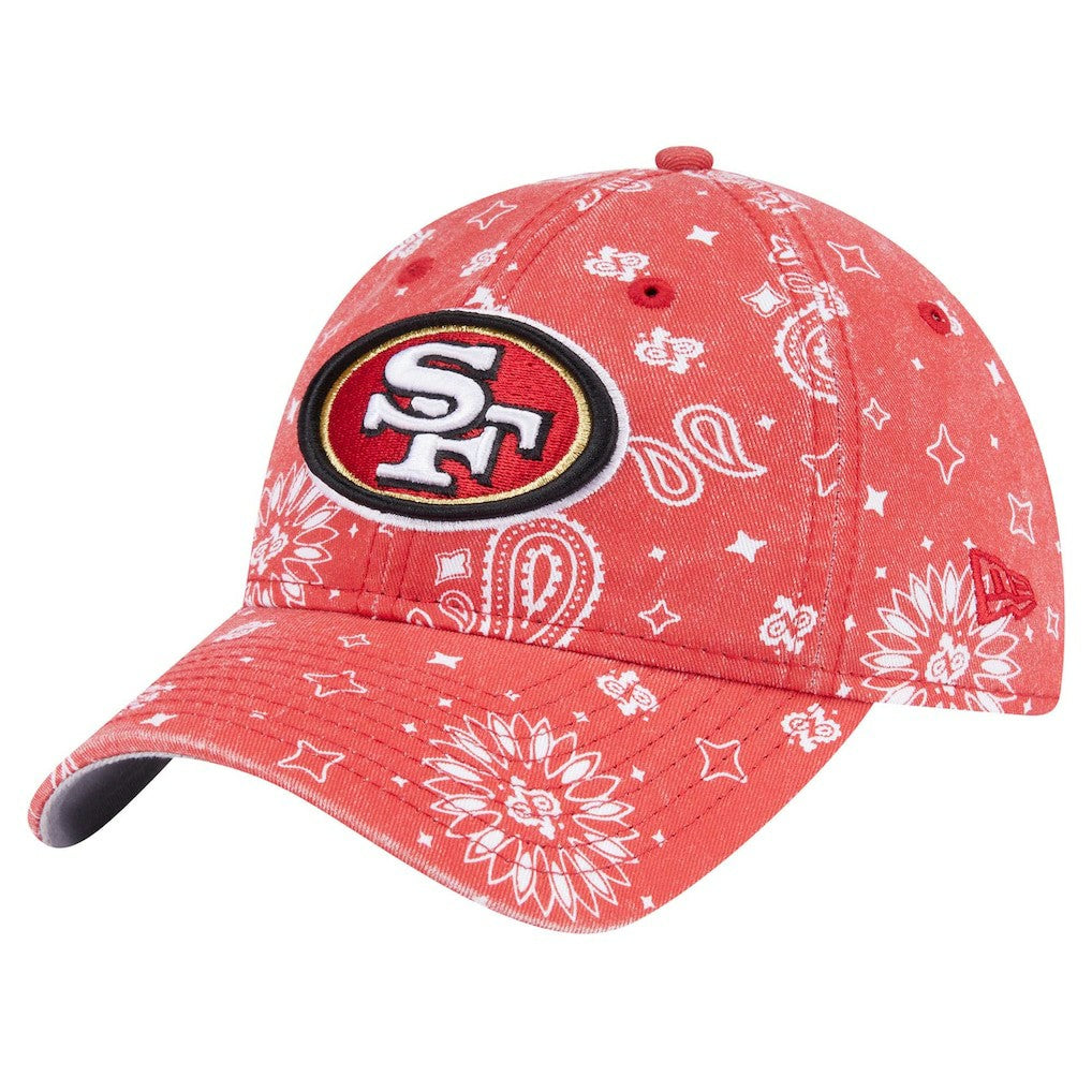 San Francisco 49ers New Era Women's Paisley 9TWENTY Adjustable Hat - Scarlet Hats