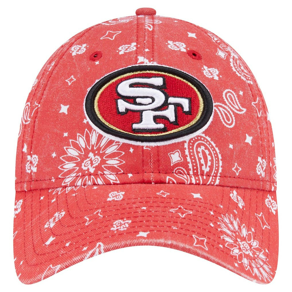 San Francisco 49ers New Era Women's Paisley 9TWENTY Adjustable Hat - Scarlet Hats