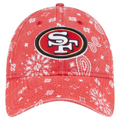 San Francisco 49ers New Era Women's Paisley 9TWENTY Adjustable Hat - Scarlet Hats