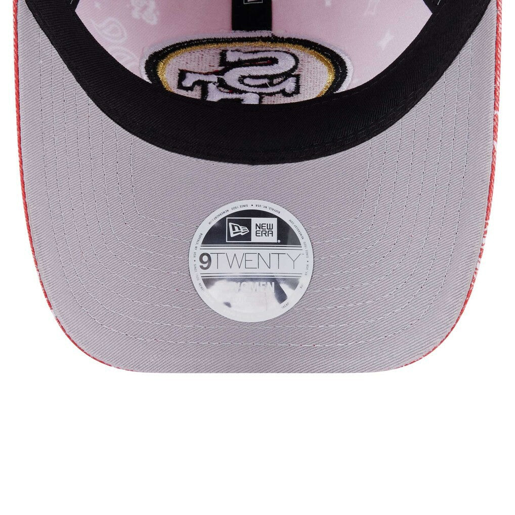 San Francisco 49ers New Era Women's Paisley 9TWENTY Adjustable Hat - Scarlet Hats