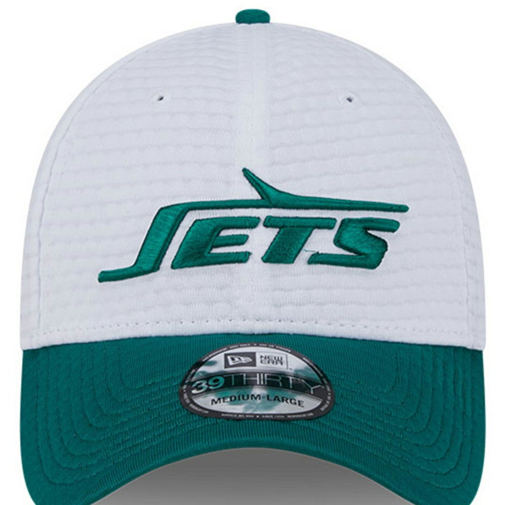 New York Jets New Era 2024 NFL Training Camp 39THIRTY Flex Hat - White/Green Hats