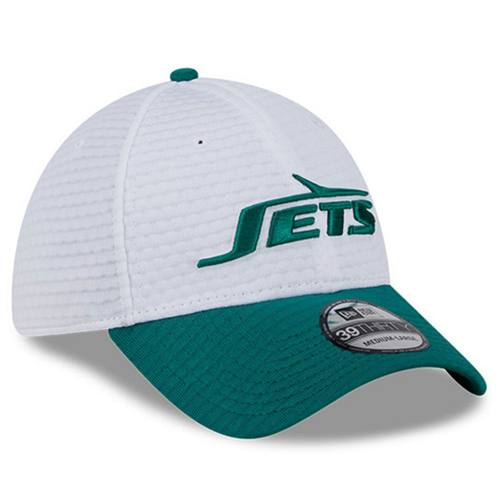 New York Jets New Era 2024 NFL Training Camp 39THIRTY Flex Hat - White/Green Hats