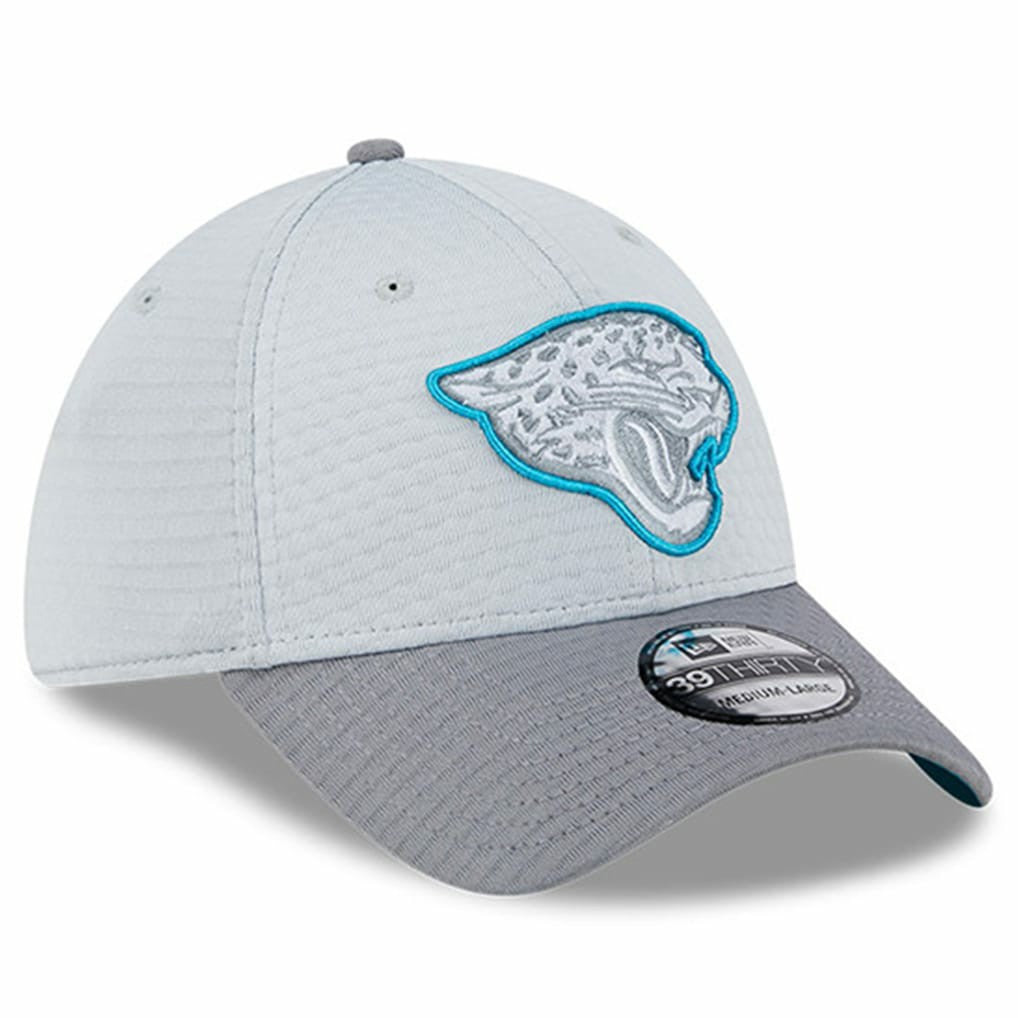 Jacksonville Jaguars New Era 2024 NFL Training Camp 39THIRTY Flex Hat - Gray Hats