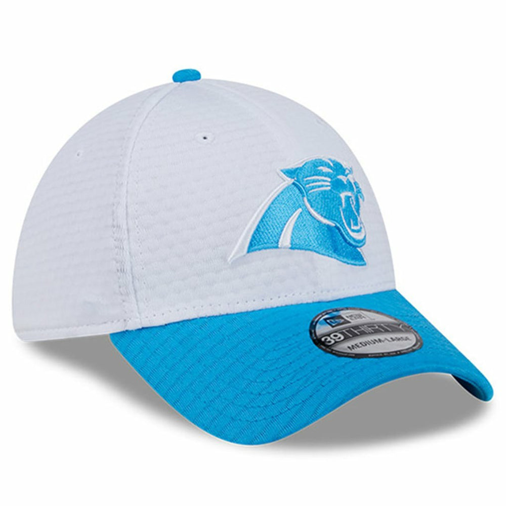 Carolina Panthers New Era 2024 NFL Training Camp 39THIRTY Flex Hat - White/Blue Hats