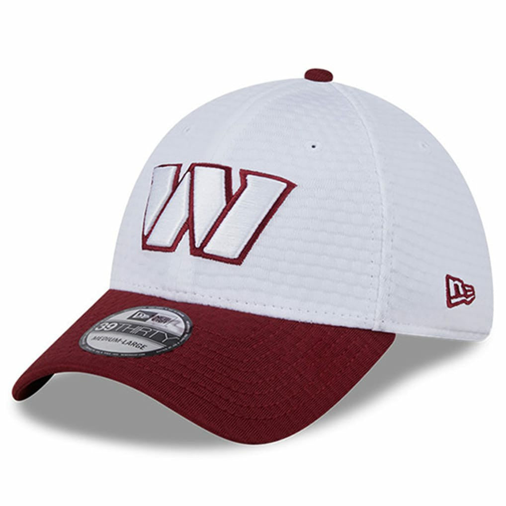 Washington Commanders New Era 2024 NFL Training Camp 39THIRTY Flex Hat - White/Burgundy Hats