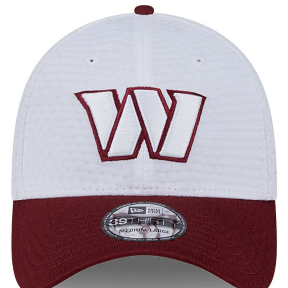 Washington Commanders New Era 2024 NFL Training Camp 39THIRTY Flex Hat - White/Burgundy Hats
