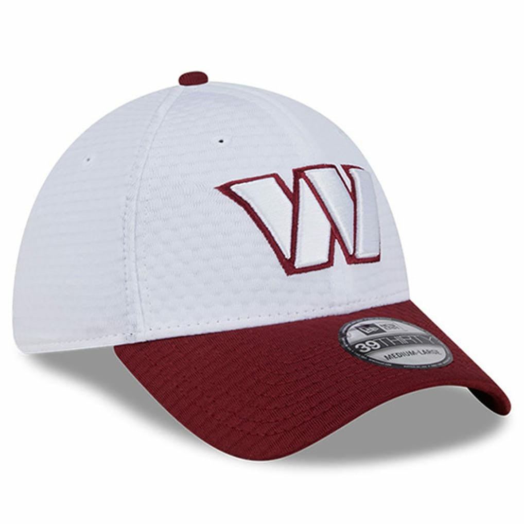 Washington Commanders New Era 2024 NFL Training Camp 39THIRTY Flex Hat - White/Burgundy Hats