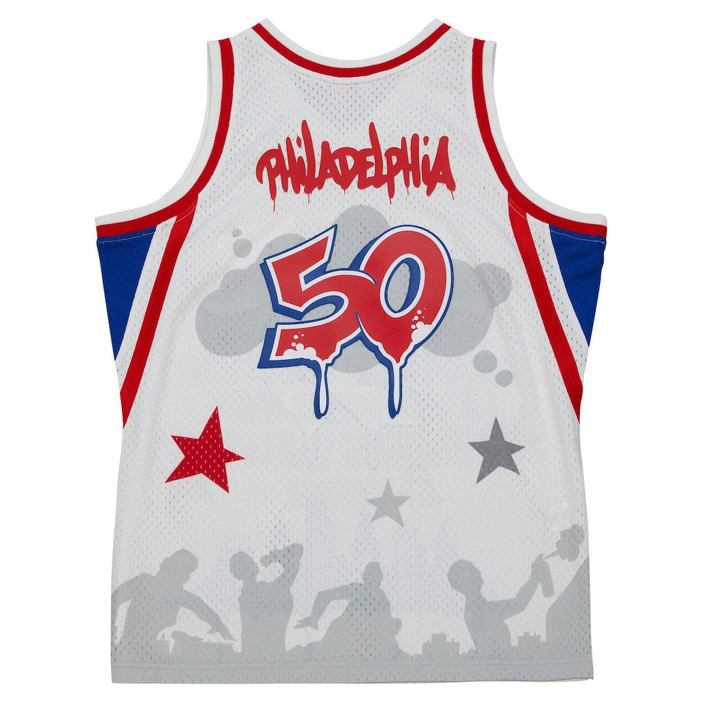 Philadelphia 76ers x Tats Cru Hardwood Classics Fashion Jersey White - Mitchell & Ness