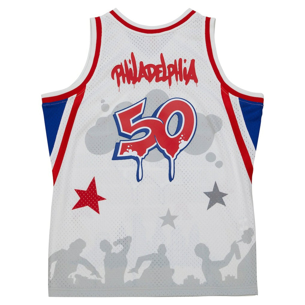Philadelphia 76ers x Tats Cru Hardwood Classics Fashion Jersey White - Mitchell & Ness