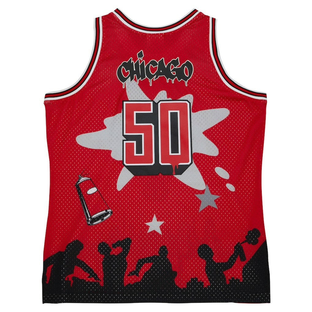 Chicago Bulls x Tats Cru Hardwood Classics Fashion Jersey Red - Mitchell & Ness