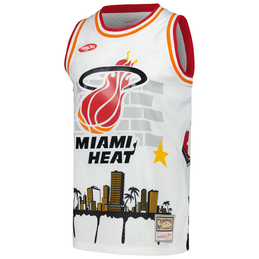 Miami Heat x Tats Cru Hardwood Classics Fashion Jersey White - Mitchell & Ness