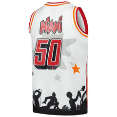 Miami Heat x Tats Cru Hardwood Classics Fashion Jersey White - Mitchell & Ness