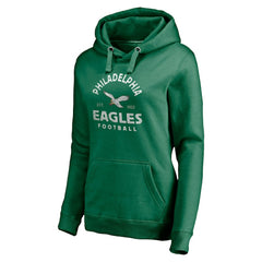 Philadelphia Eagles Women's Gridiron Classics Vintage Arch Pullover Hoodie - Kelly Green Hoodies