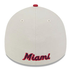 Miami Marlins New Era 2024 Fourth of July 39THIRTY Flex Hat - Khaki/Red Hats