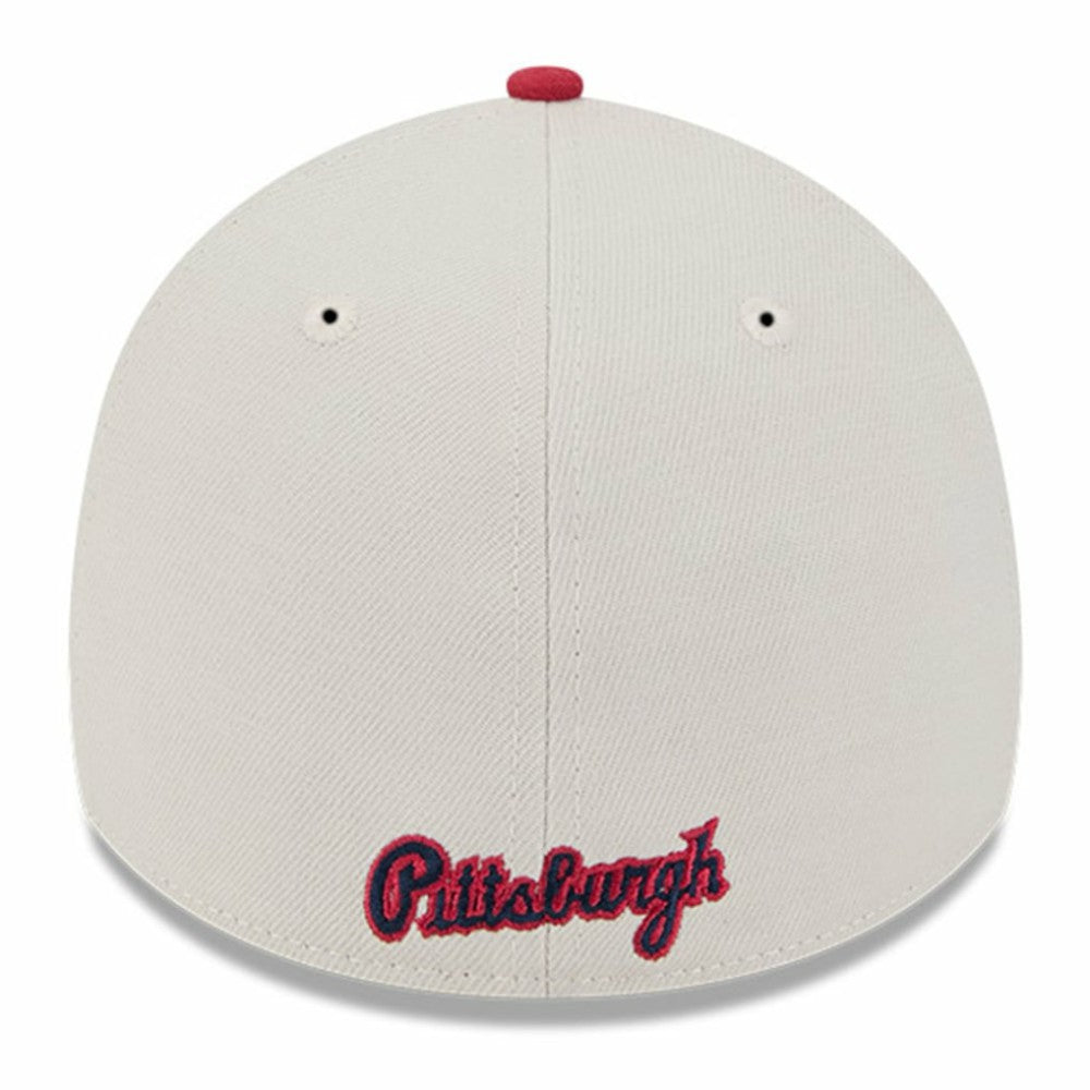 Pittsburgh Pirates New Era 2024 Fourth of July 39THIRTY Flex Hat - Khaki/Red Hats