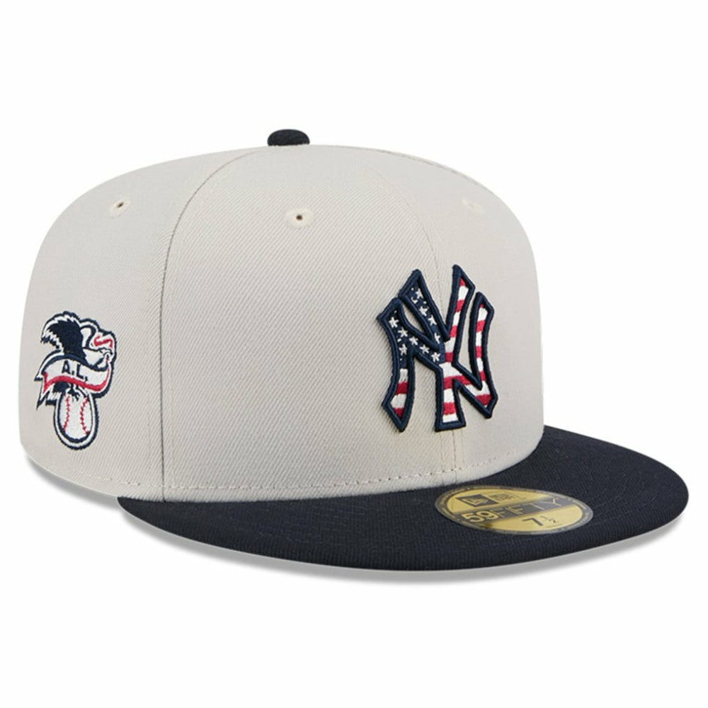 New York Yankees New Era 2024 Fourth of July 59FIFTY Fitted Hat - Khaki/Black Hats