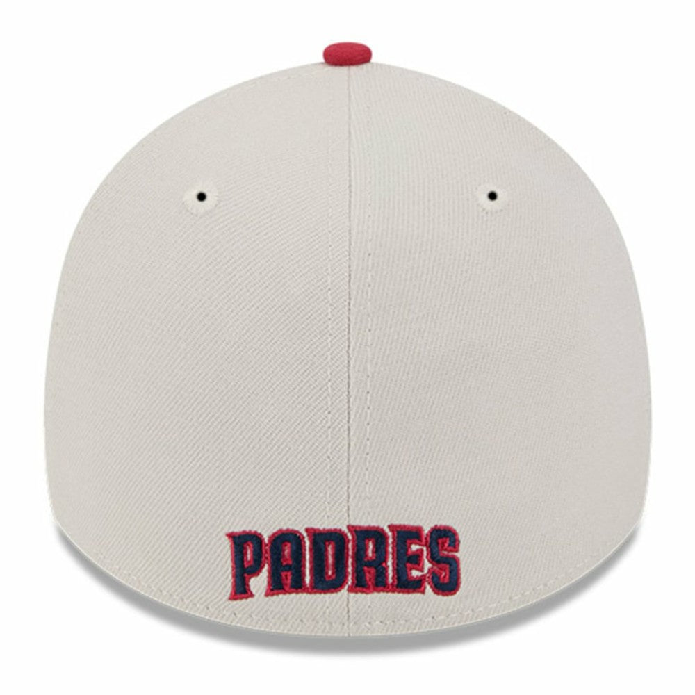 San Diego Padres New Era 2024 Fourth of July 39THIRTY Flex Hat - Khaki/Red Hats