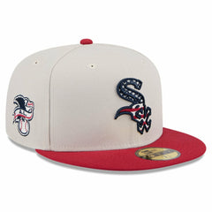 Chicago White Sox New Era 2024 Fourth of July 59FIFTY Fitted Hat - Khaki/Red Hats