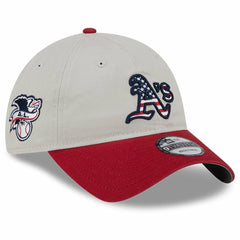 Athletics New Era 2024 Fourth of July 9TWENTY Adjustable Hat - Khaki/Red Hats