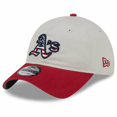 Athletics New Era 2024 Fourth of July 9TWENTY Adjustable Hat - Khaki/Red Hats