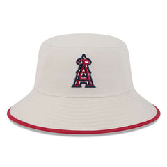 Los Angeles Angels New Era 2024 Fourth of July Bucket Hat - Khaki Hats