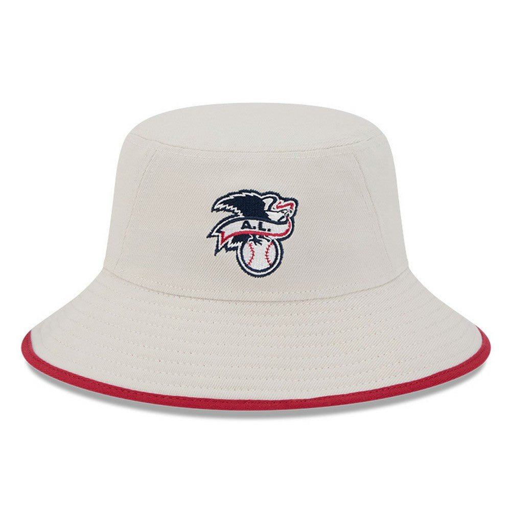 Los Angeles Angels New Era 2024 Fourth of July Bucket Hat - Khaki Hats