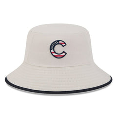 Chicago Cubs New Era 2024 Fourth of July Bucket Hat - Khaki Hats