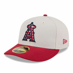 Los Angeles Angels New Era 2024 Fourth of July Low Profile 59FIFTY Fitted Hat - Khaki/Red Hats