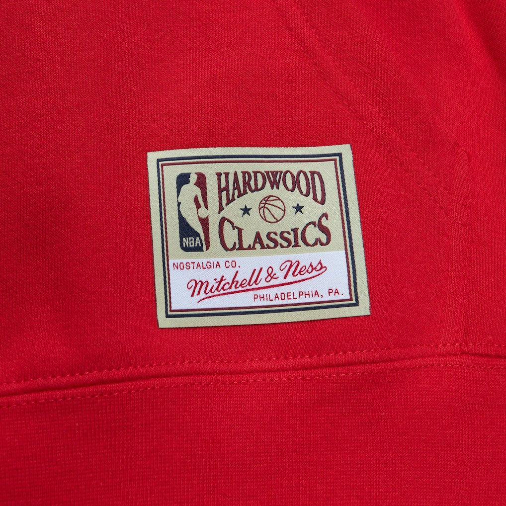 Chicago Bulls x Tats Cru Hardwood Classics Brick Pullover Hoodie Red - Mitchell & Ness