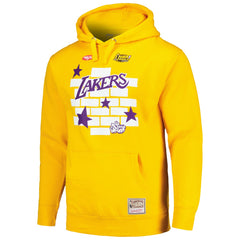 Los Angeles Lakers x Tats Cru Hardwood Classics Brick Pullover Hoodie Gold - Mitchell & Ness outlet