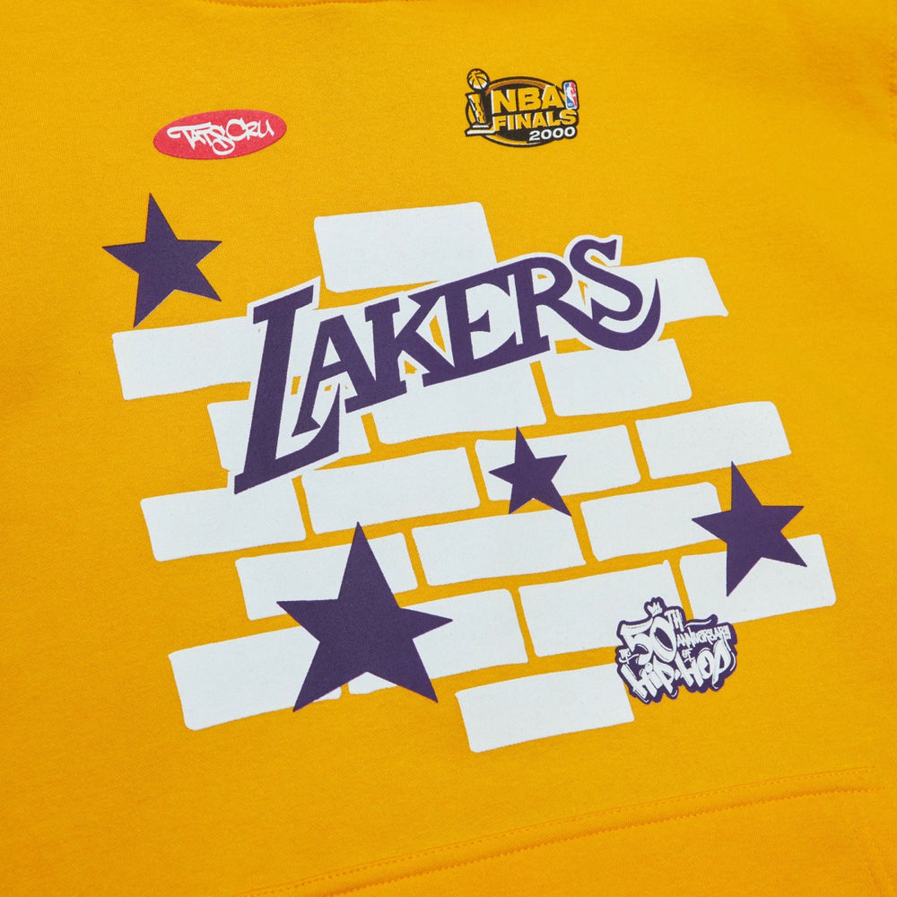 Los Angeles Lakers x Tats Cru Hardwood Classics Brick Pullover Hoodie Gold - Mitchell & Ness outlet