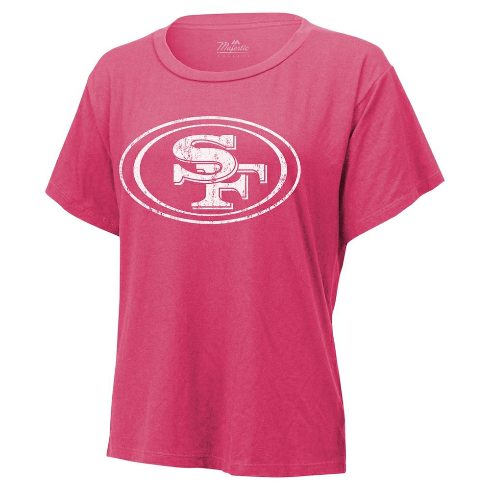 Brock Purdy San Francisco 49ers Majestic Threads Women's Name & Number T-Shirt - Pink T-shirts
