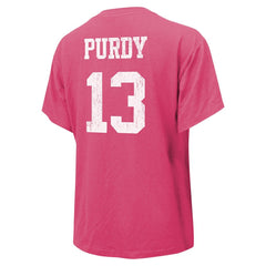 Brock Purdy San Francisco 49ers Majestic Threads Women's Name & Number T-Shirt - Pink T-shirts