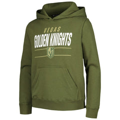 Vegas Golden Knights Levelwear Youth Podium Fleece Pullover Hoodie - Olive | US 200791949