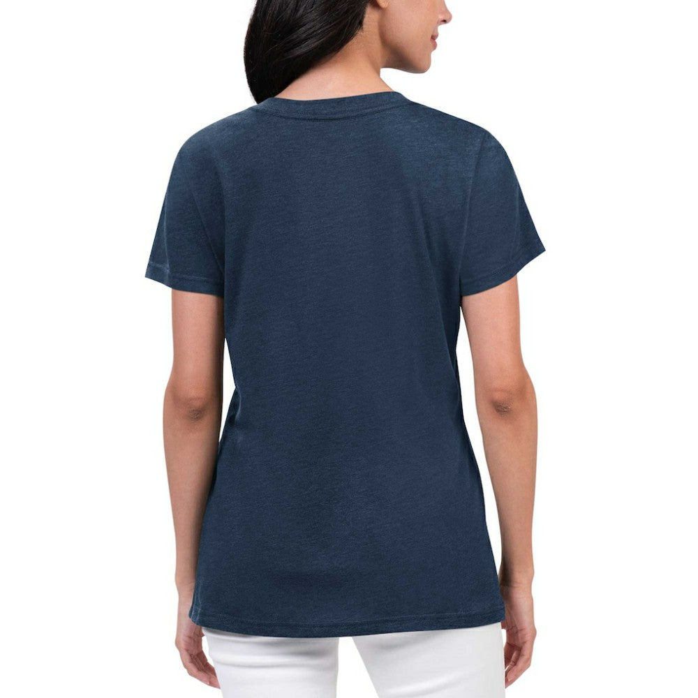 Houston Astros G-III 4Her by Carl Banks Women's Key Move V-Neck T-Shirt - Navy T-shirts