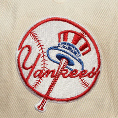 New York Yankees Mitchell & Ness Cooperstown Collection Speed Zone Snapback Hat - Cream Hats