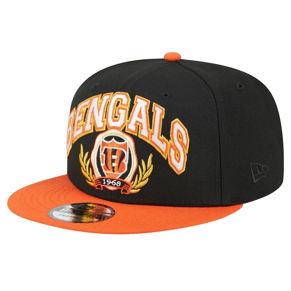 Cincinnati Bengals New Era Team Establish 9FIFTY Snapback Hat - Black/Orange Hats