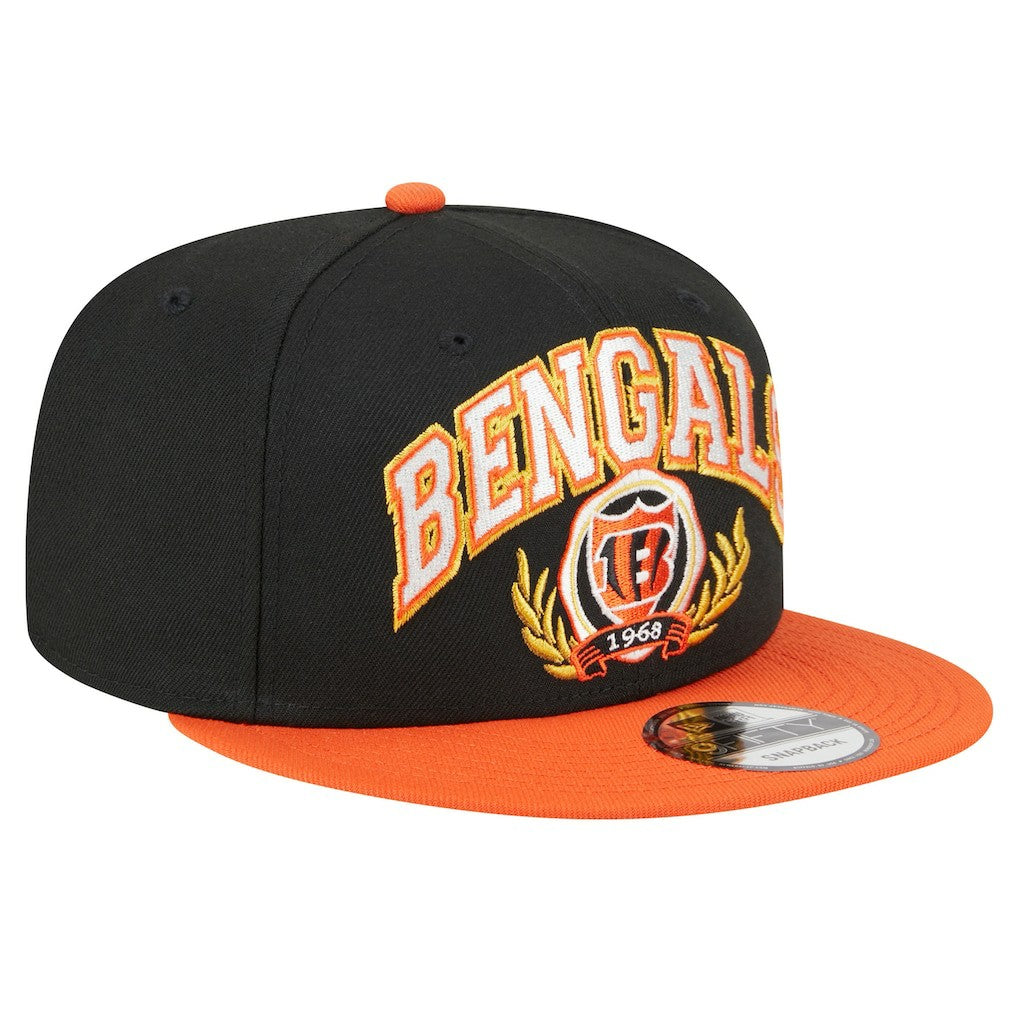 Cincinnati Bengals New Era Team Establish 9FIFTY Snapback Hat - Black/Orange Hats