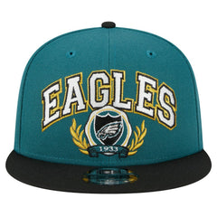 Philadelphia Eagles New Era Team Establish 9FIFTY Snapback Hat - Midnight Green/Black Hats