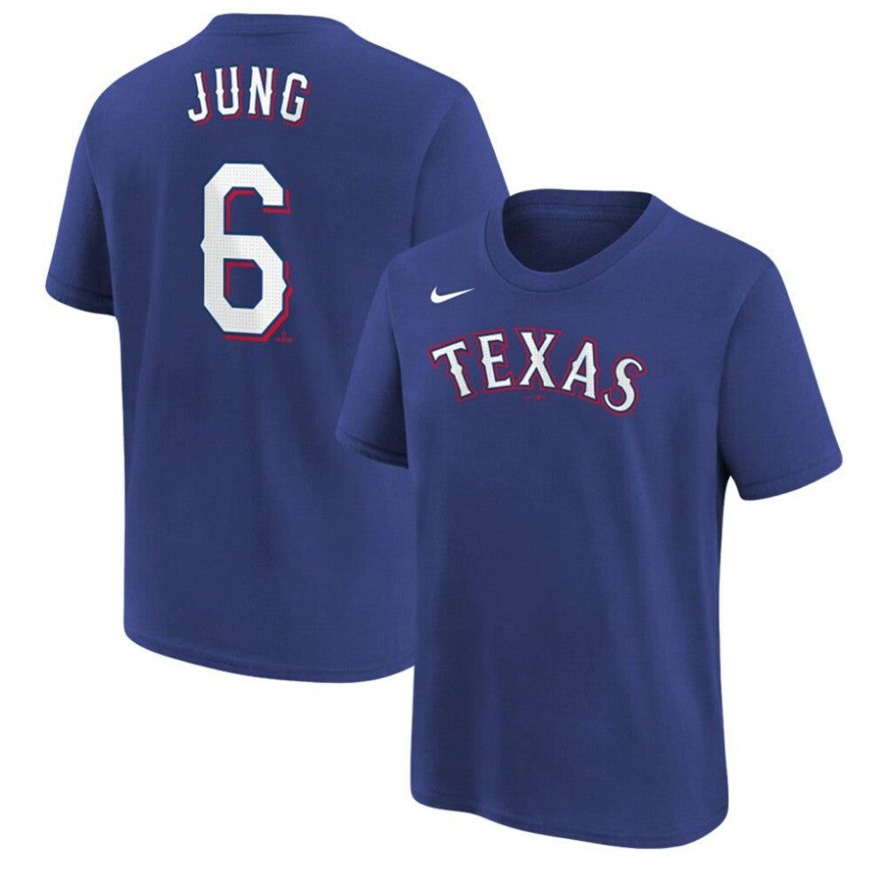 Josh Jung Texas Rangers Nike Youth Name & Number T-Shirt - Royal T-shirts