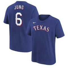 Josh Jung Texas Rangers Nike Youth Name & Number T-Shirt - Royal T-shirts